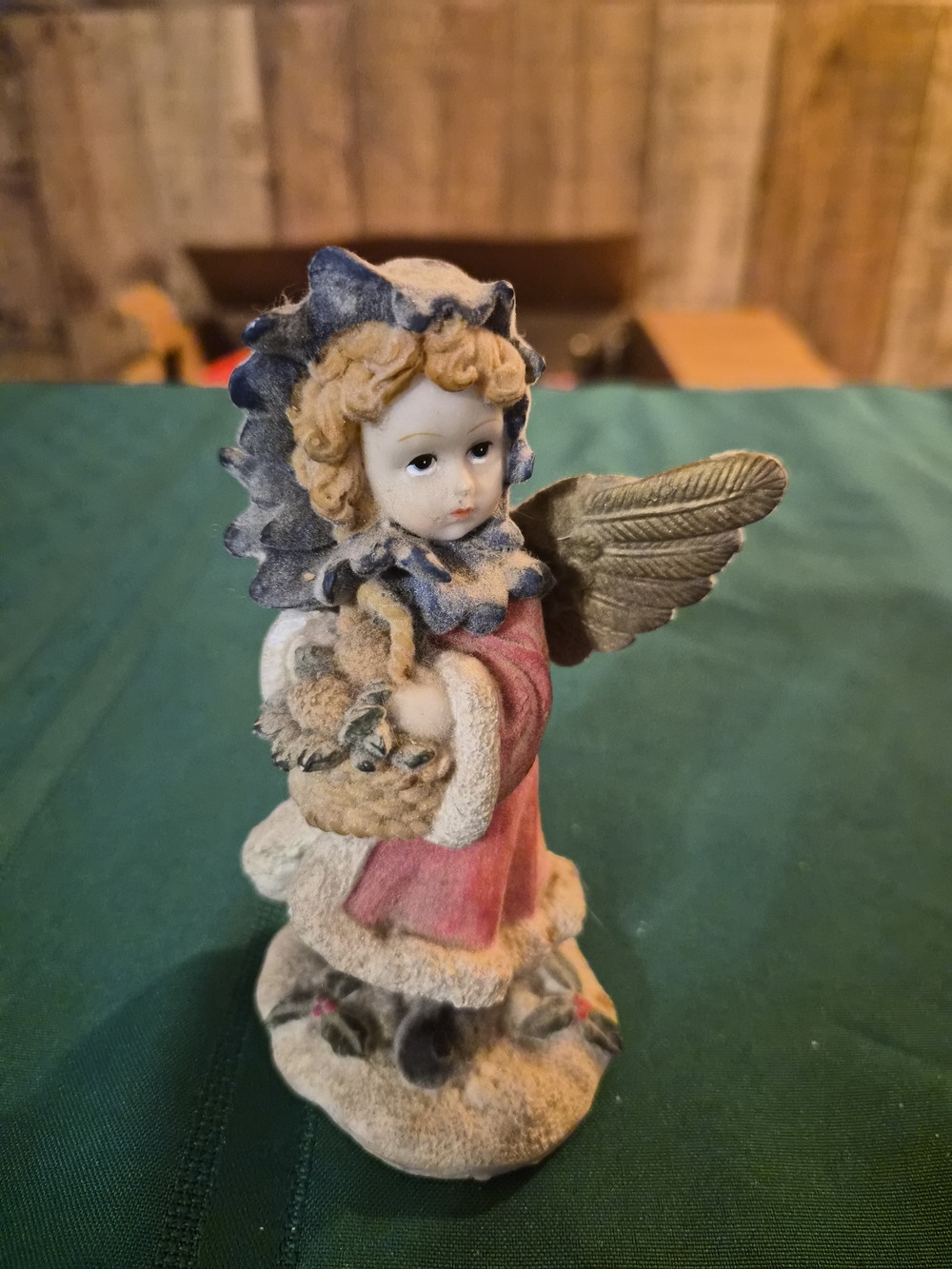 Pink Angel Figurine Holiday Decor
